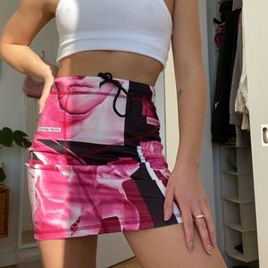Shein abstract art mini skirt